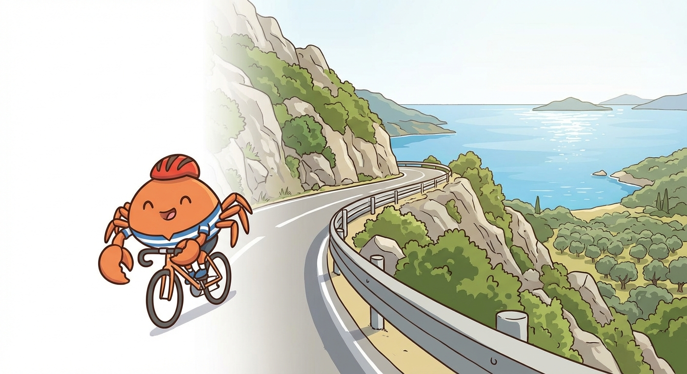 Джордж на велосипеде